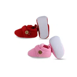 BAESD Infants Set Of 2 Anti-Skid Sole Velvet Booties image 2
