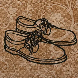 Kuber Industries Unisex Set Of 12 Beige & Black Metallic Floral Non-Woven Travel Shoe Organisers image 2