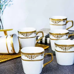 roxx Porcelain Gold Coffee/Tea Mug Set of 6pcs image 1