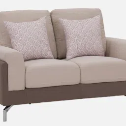 royaloak Milan Fabric 2 Seater Sofa in Cream Colour image 3