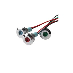 Red 3-9V 10mm LED Metal Indicator Light with 15CM Cable image 2
