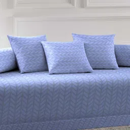 JBTC Diwan Set Including Bedsheet and Bolster Covers, 8 Pieces, (Argyle) image 2