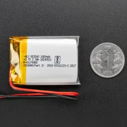Lithium Ion Polymer Battery - 3.7V 1000mAhView image 2