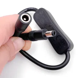 2.1mm DC Barrel Jack Cable with In-line Power SwitchView image 2