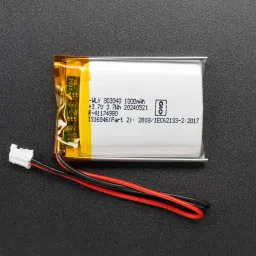 Lithium Ion Polymer Battery - 3.7V 1000mAhView image 1