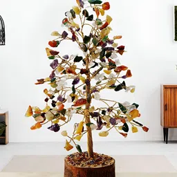 Shubhanjali Mix Gemstone Bonsai Money Tree Showpiece-picture-19