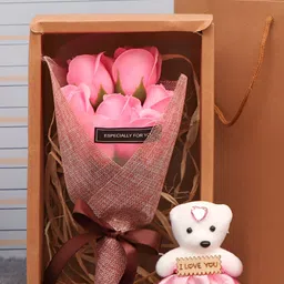 TIED RIBBONS White & Pink 2 Pieces Home Gift Set-image-94