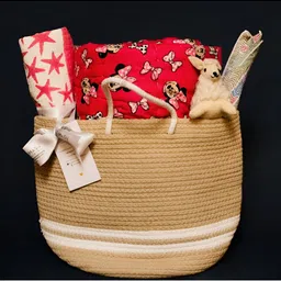 MASU LIVING Pink & White Printed Aloka Baby Hamper-picture-10