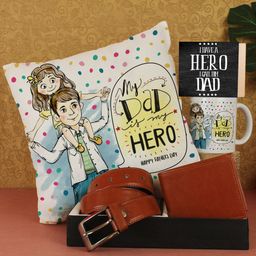 TIED RIBBONS White & Brown 5-Pieces Printed Fathers Day Gift Set-picture-28