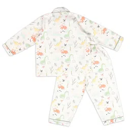 MAMA AND PEACHES Kids Printed Pure Cotton Shirt & Pyjamas Night Suits image 3
