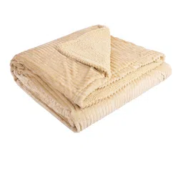 Nivasam Beige Ribbed Dual Sided Double King Duvet Cover image 4