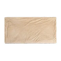 Nivasam Ribbed Stripe Throws Beige Striped Heavy Winter 600 GSM Double Bed Blanket image 4