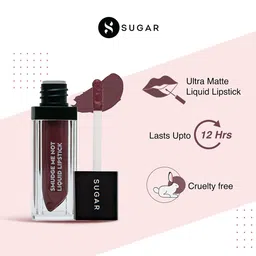 SUGAR Smudge Me Not Liquid Matte Lipstick with Vitamin E 4.5 ml - Greige Rage 11 image 3