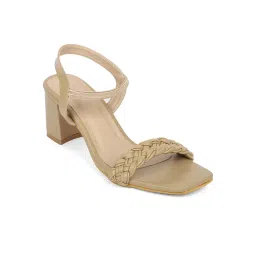 Iconics Beige Women Briaded Sandals-image-18