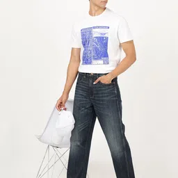 Wrangler Men Straight Fit Low Distress Heavy Fade Jeans image 5