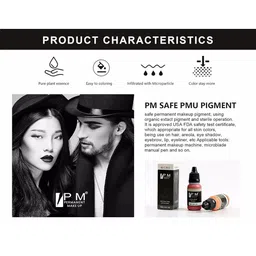 GOOCHIE Permanent Makeup Eyebrow Micro Pigment Color - 15ml - Light Coffee image 5