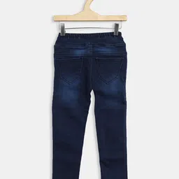 F2M Unisex Kids Slim Fit Jogger High-Rise Mildly Distressed Embroidered Stretchable Jeans image 2