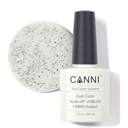 CANNI Gel Color System Color Coat Soak-Off UV & LED Nail Polish-Light Silver Sequins 005-image-92