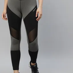 JUMP USA Women Grey & Black Colourblocked Tights-picture-29