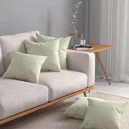 ROSARA HOME Cream-Coloured Set of 5 Square Cushion Covers-picture-31