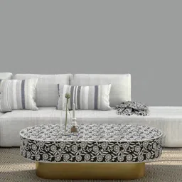Sunflower Bone Inlay Coffee Table in Black Finish-image-78
