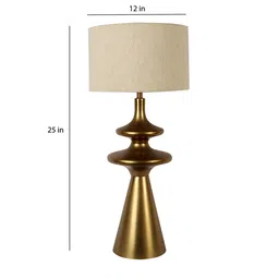 sapphire Fabric Iron Table Lamp With Shade image 3