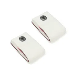 saral home Maroon Cotton Striped 7 ft Light Filtering Eyelet (Set of 2) Door Curtains image 3