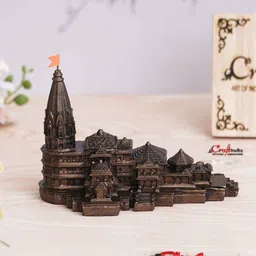ecraftindia Ram Mandir Ayodhya Copper Polyresin Religious Temple image 2