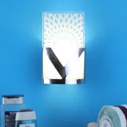 tu casa Oldie Metal Flush Mount Wall Light (Silver)-picture-22