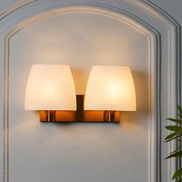 kapoor lampshades Elstead Dual Light Antique Brass Wall Light-picture-12