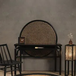 opaque studio Twilight Cane Study Table in Black Finish-picture-12