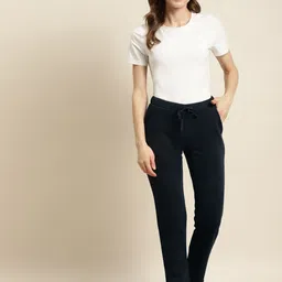 Sweet Dreams Women Navy Blue Solid with Embellished Detail Lounge Pants image 4