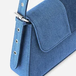 Fastrack Women's Denim Colourblocked Structured Shoulder Bag image 4