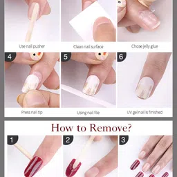 SYGA 30Pcs Long-Lasting Press-On Artificial Nails - Red F635-22 image 4