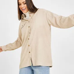 Styli Women Beige Casual Shirt image 3