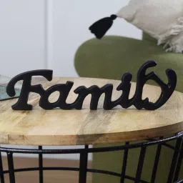 purestory Family Black Aluminium Showpiece image 1