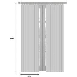 bfam Floral (Pack of 2) 7 Ft Blackout Eyelet Polyester Door Curtain (Green) image 2