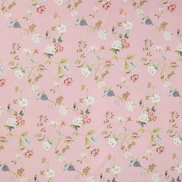 UrbanArts Peach-Coloured & Green Floral King Bedsheet with 2 Pillow Covers image 2