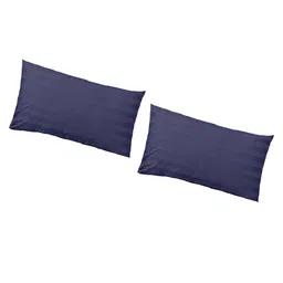 JDX Set of 2 Blue Solid Striped Rectangular Sleeping Pillows image 2