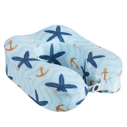 The White Willow Blue Printed Travel Neck Pillow image 4