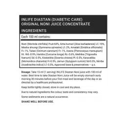 INLIFE Diastan Noni for Diabetic Care, Juice Concentrate, Gymnema Sylvestre, Fenugreek, Karela, Jamun and other powerful herbs - 1 Litre image 2