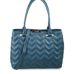 Metro Blue Textured Structured Handheld Bag-picture-29