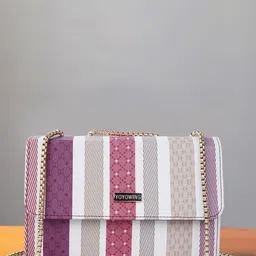 YOYOWING Striped Structured Sling Bag image 1