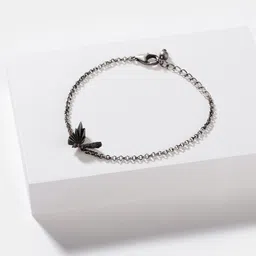 SHAYA Women Silver-Toned & Green Silver Charm Bracelet-picture-42