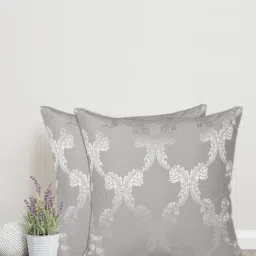 Sivya by Home Grey Ogee Self Design Cushion Covers (Pack of 2)-image-45
