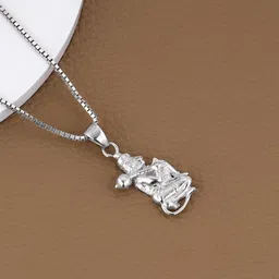 GIVA Rhodium-Plated Sterling Silver Contemporary Pendants with Chains-picture-18
