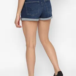 AMERICAN EAGLE OUTFITTERS Women Washed High-Rise Pure Cotton Denim Shorts image 3