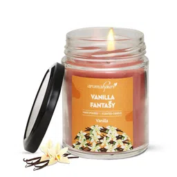 aromahpure Vanilla Aroma Brown Soy Wax Scented Candle image 1