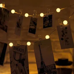 sinoman 4 Mtrs 16 LED Crystal Frosted Ball Warm White USB Operated String Light image 3