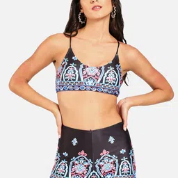 HAUTE SAUCE by  Campus Sutra Women Black & Blue Printed Swimwear-picture-21